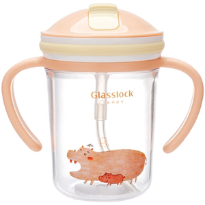 glasslockbaby带把婴儿吸管杯