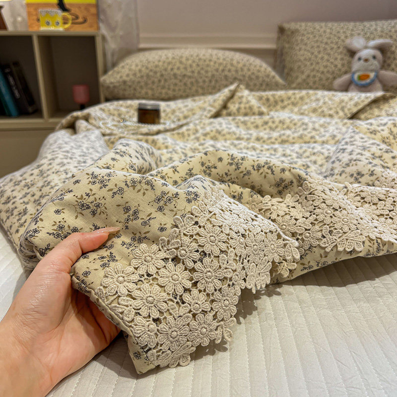 新款小清新纯棉花边夏凉被可机洗蚕丝夏被空调被夏季薄被芯单人被