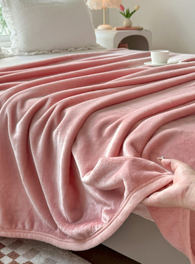 春季双面绒床单牛奶绒被单1.5m床毛绒垫被单珊瑚绒毛毯床单四季款