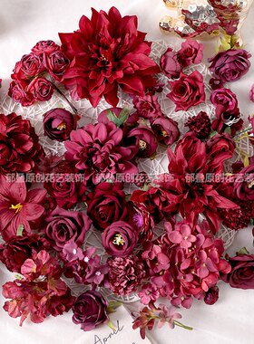 diy头饰痛包团扇装饰婚庆花艺