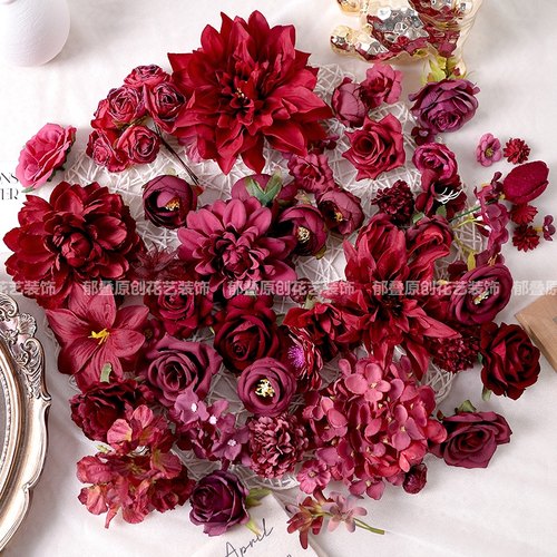 diy头饰痛包团扇装饰婚庆花艺