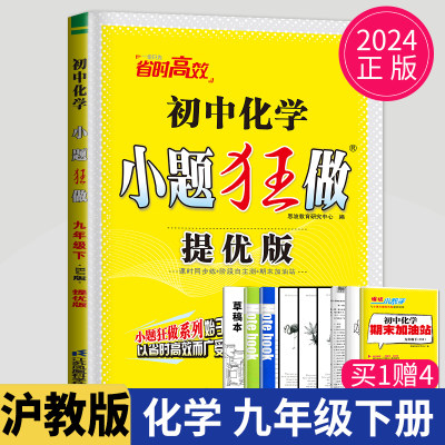 2024初中化学小题狂做提优版九年级下册化学九下沪教版初三下学期9年级下中学教辅资料同步练习册辅导书小帮手恩波基础版小题狂练