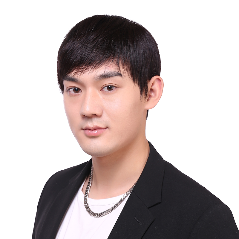 假发男真发韩版帅气男士假发毛寸