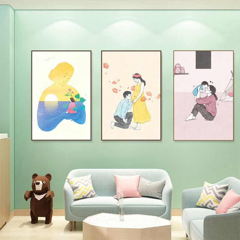 月子中心装饰画产康店母婴店母婴室产后修复亲子酒店房间挂画壁画