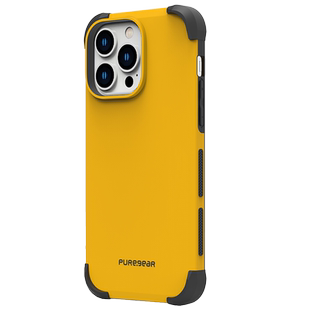 普格尔 适用苹果11/12/13/14/15手机壳iphone15promax保护套新款男款防摔15plus磁吸15pro高级感镜头全包黄色