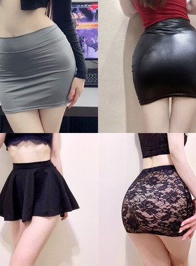 擦边女超薄超短半身野打子短透明紧身包臀女