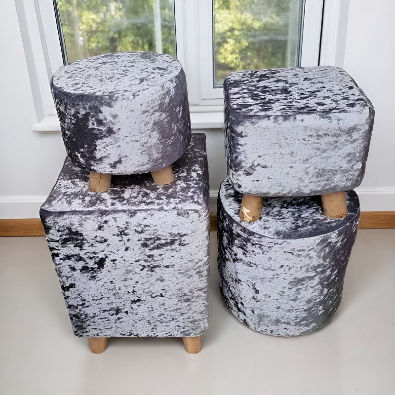 圆凳子套罩全包正方形皮墩子座套换鞋凳套方蹲凳沙发凳套罩保护套