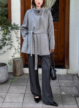 今年流行特惠ZY25360大爱美依缘2025秋季新款立领毛呢外套小个子