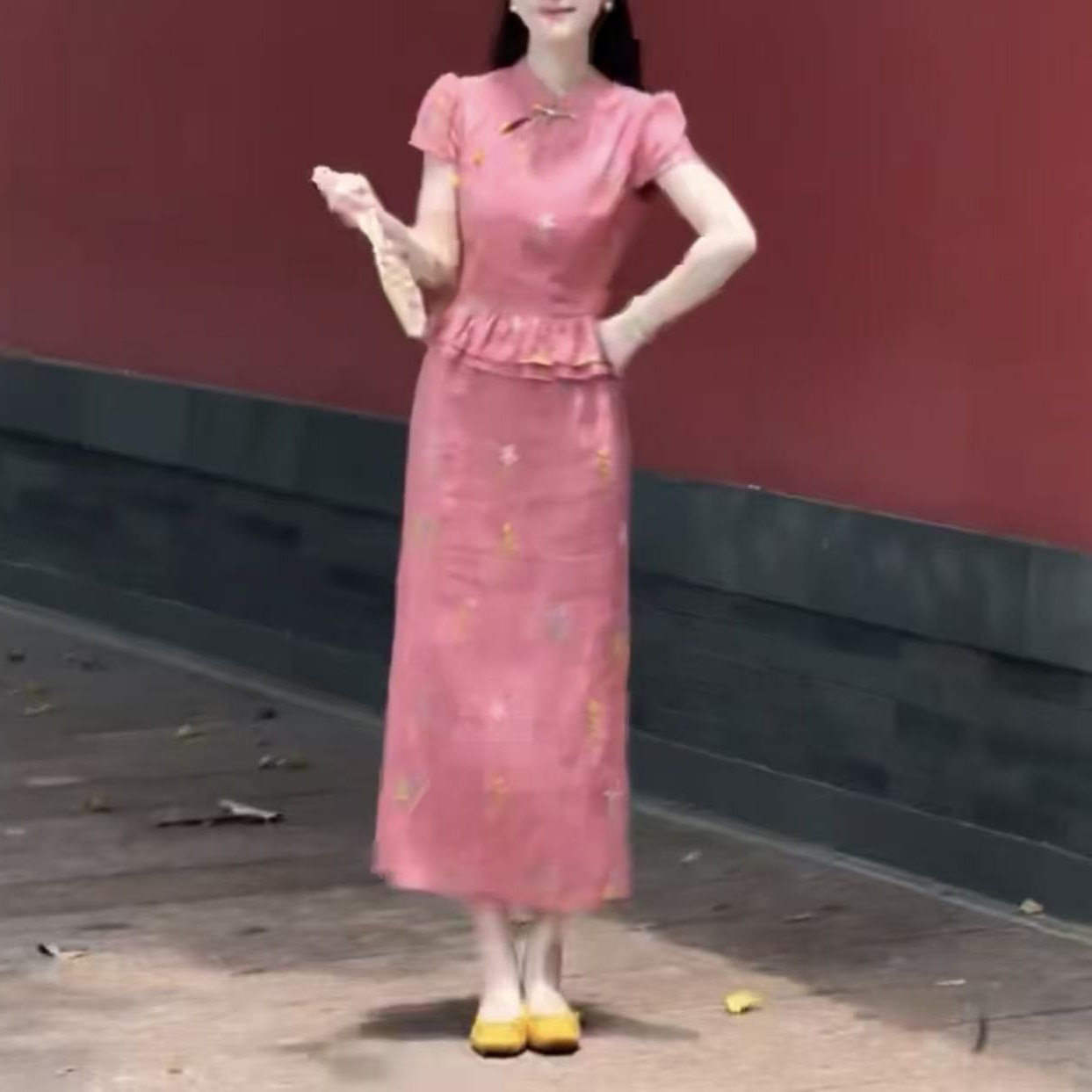 今年流行特惠26291新大爱美依缘2026夏季新款新中式改良假两件