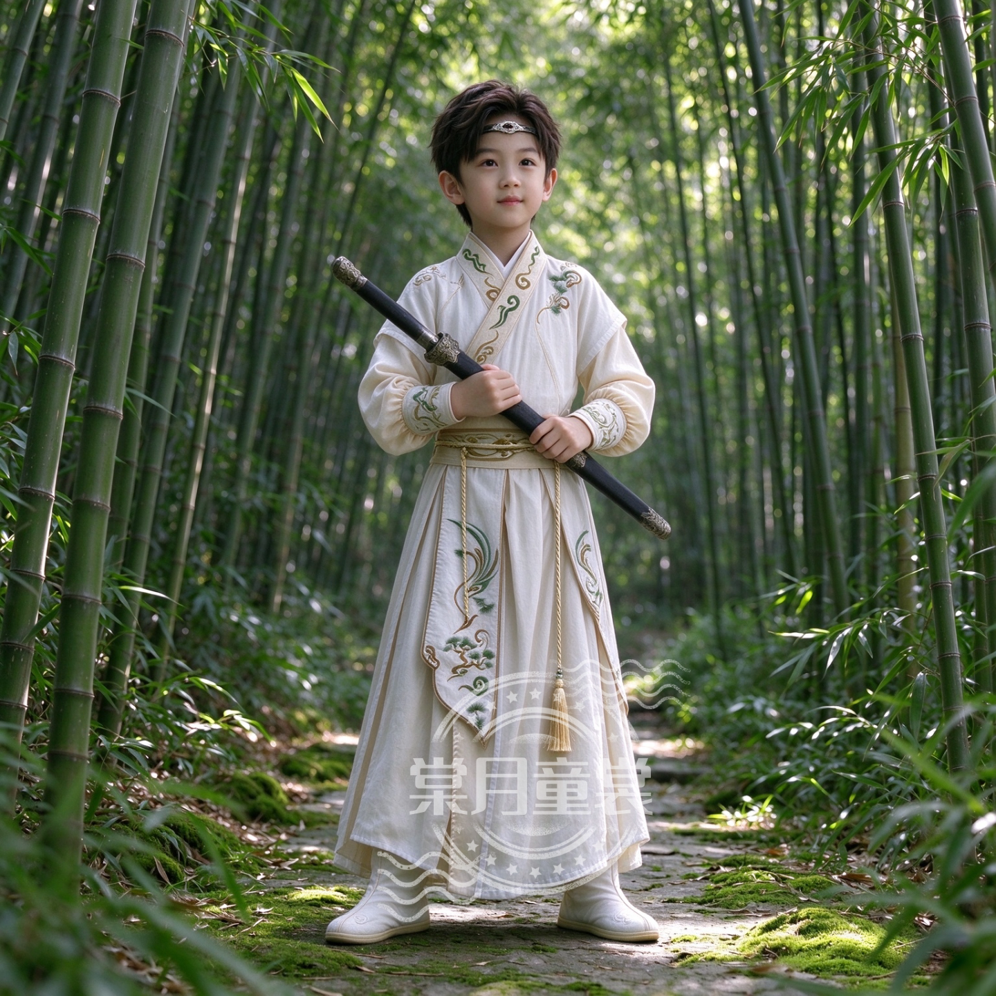 中秋男童汉服新款套装儿童古装明制帅气武侠客飞鱼服男孩唐装演出图片