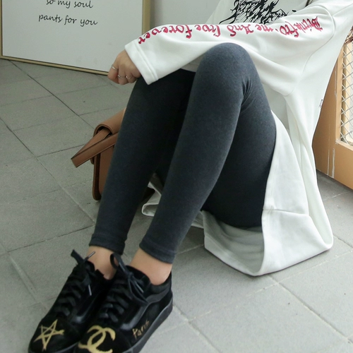 Демисезонные хлопковые утепленные леггинсы, термобелье, зимние штаны, 2019, в корейском стиле, осенние