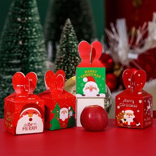 圣诞节礼品包装盒新年糖果礼物盒圣诞老人主题红色伴手礼盒