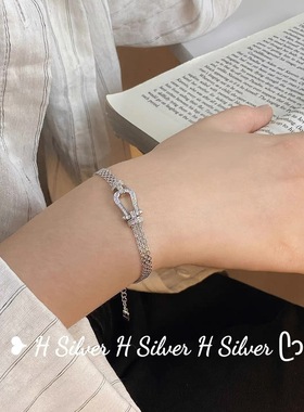 S925纯银中古风微镶锆石手链