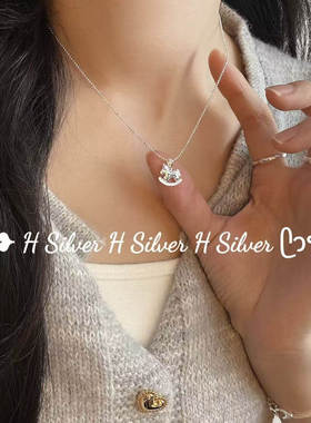 马上有米旋转木马小马纯银项链女锁骨链毛衣链2025年新款马上有钱