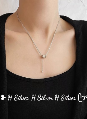 S925纯银精致微镶锆石路路通项链