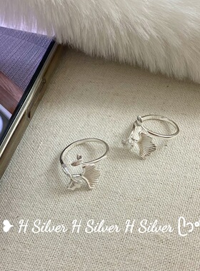 欢遇纯银不褪色银杏叶食指戒