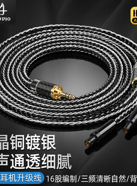 单晶铜镀银HD800S升级线发烧3.5mm 4.4mm 4针平衡HD800耳机升级线