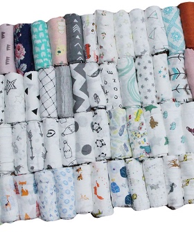 Muslin竹棉染色包巾婴幼儿浴巾盖毯适合0岁宝宝竹棉材质柔软透气