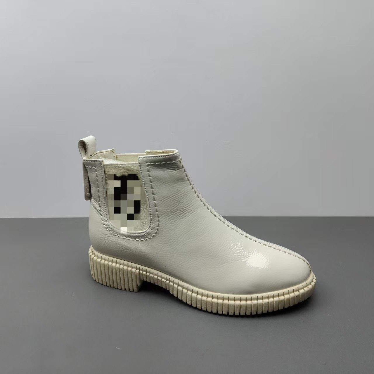 2025新款撤柜尾货女鞋真皮马丁靴平底切尔西靴防水防滑单靴米色,女鞋,切尔西靴,淘宝优惠券,粉丝福利购,淘宝优惠卷