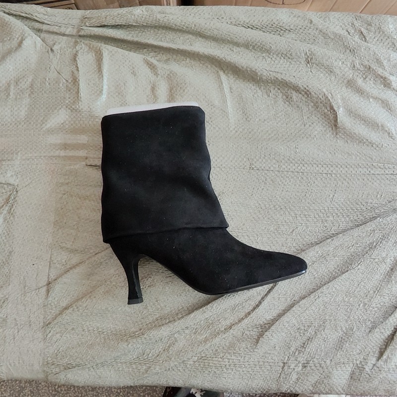 洋气黑色百搭裸靴高跟细跟35.38