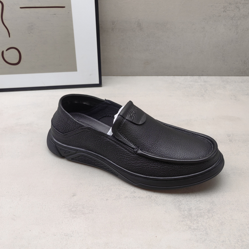 25春季新款断码尾货男单鞋真皮牛皮商务套脚软底防滑厚底舒适休闲