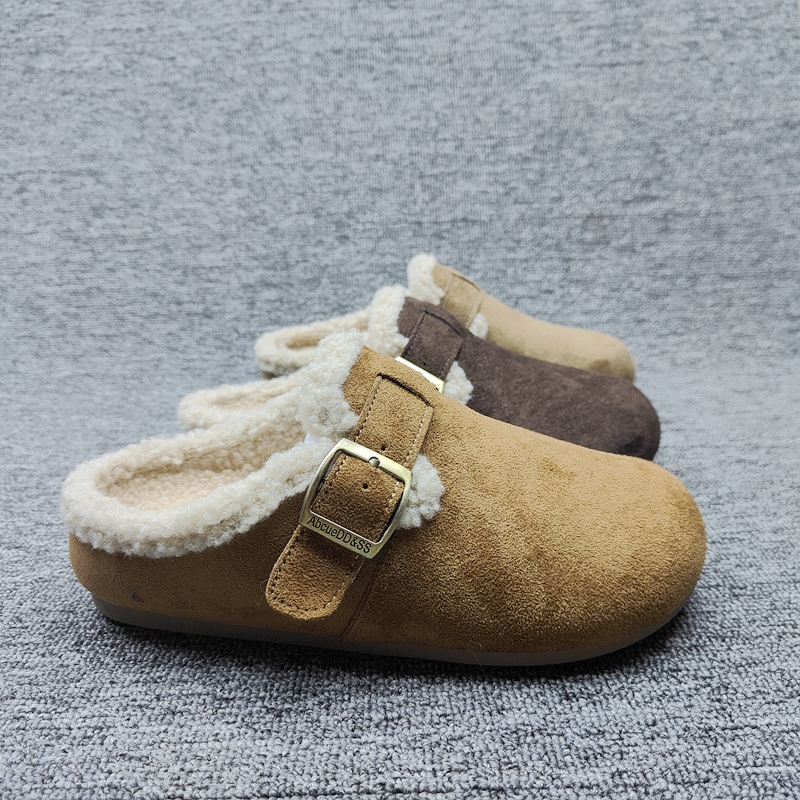 厚底舒适棉鞋女外穿包头拖鞋