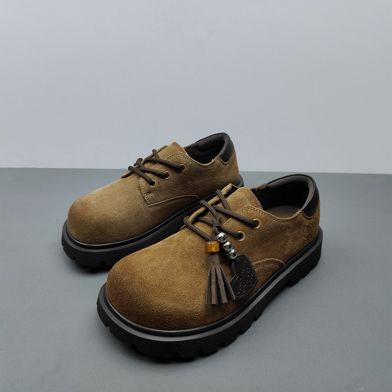 2026新款撤柜尾货女鞋系带深口平跟圆头休闲磨砂皮微瑕系带女单鞋,女鞋,深口单鞋,淘宝优惠券,粉丝福利购,淘宝优惠卷