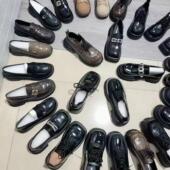 尾货套脚乐福厚底百搭小皮鞋 女单鞋 款 品牌撤柜春夏真皮断码 式 任选