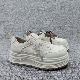 轻便软底松糕棉鞋 休闲运动板鞋 女秋冬新款 25尾货处理厚底小白鞋