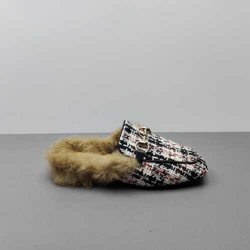 时尚软底包头拖鞋加绒外穿毛毛鞋