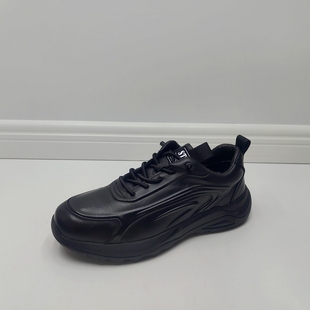 23撤柜男鞋秋冬新款真皮厚底百搭头层牛皮加绒保暖运动休闲单棉鞋