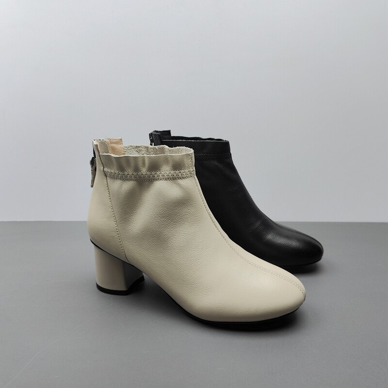 断码清仓真皮新款短筒马丁靴