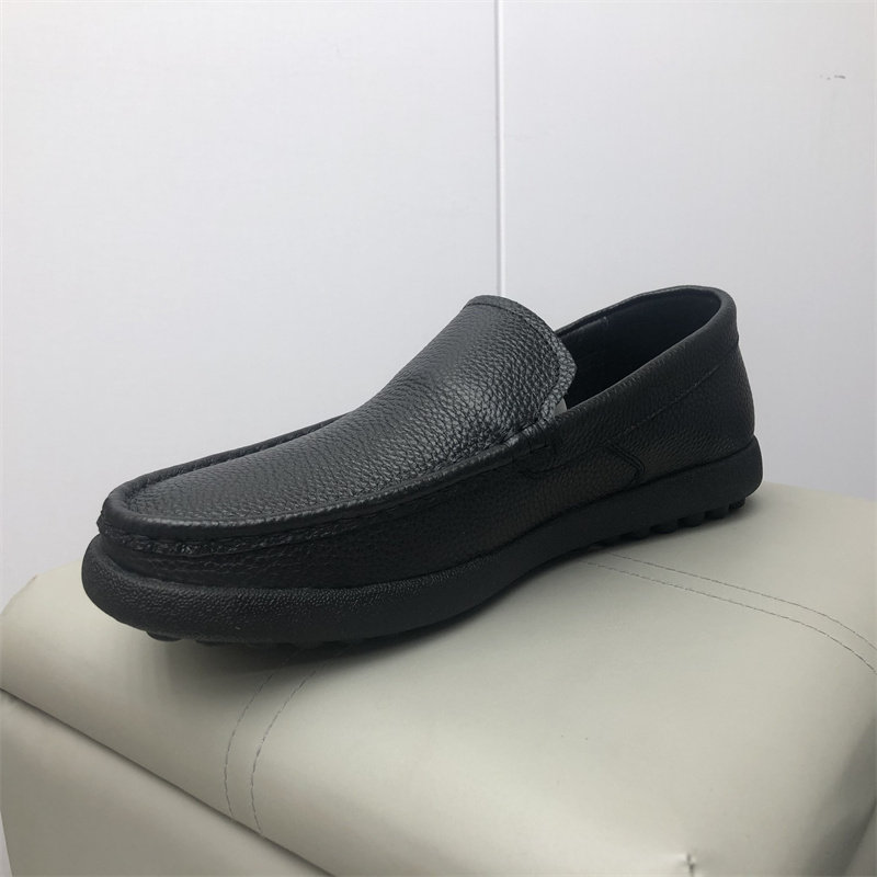 商务套脚舒适牛皮真皮防滑