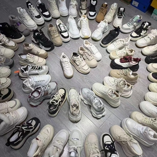 福利 板鞋 真皮女鞋 样品尾货清仓微瑕牛皮小白鞋 任选36.35 断码 特