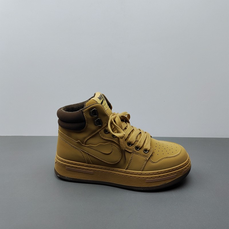 2025春季新款女单鞋工厂系带韩版圆头高帮黄色加绒板鞋37码,女鞋,高帮鞋,淘宝优惠券,粉丝福利购,淘宝优惠卷