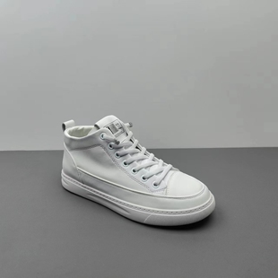 真皮高帮一脚蹬小白鞋女鞋2025新款时尚软底舒适轻便透气休闲板鞋