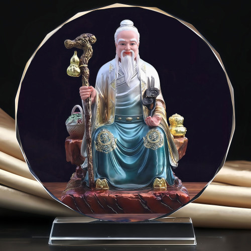药王孙思邈水晶摆台书房办公室