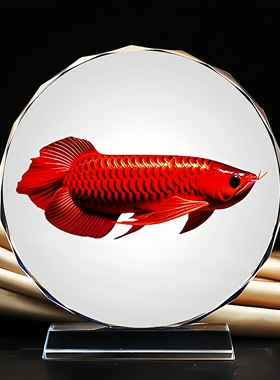 年年有余金龙鱼招财摆件乔迁礼品开业家居办公桌面装饰品摆台定制