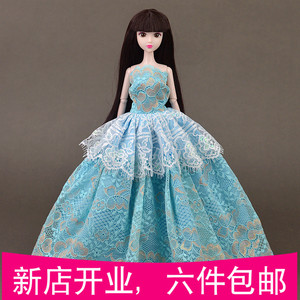 换装娃娃衣服装心怡超模FR6分娃人偶公仔婚纱礼服半包围公主裙子