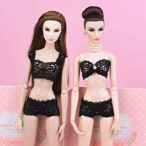 30cm换装娃娃衣服装  可儿心怡欣妍6分心怡 桃子ob  蕾丝内衣内裤