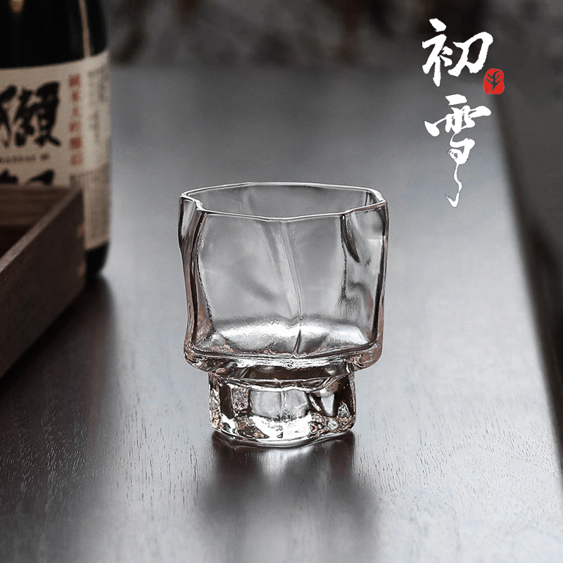 玻璃不规则透明高颜值小茶杯