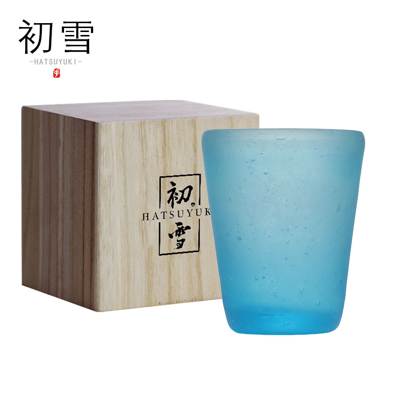 正品初雪蓝汽泡清酒杯图片