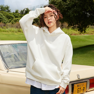 新款 Nuthink美式 复古街头重磅纯色连帽卫衣男潮情侣外套2025秋季