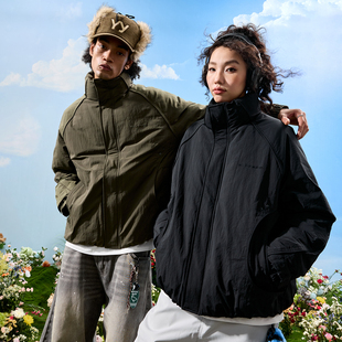 立领加厚外套廓形宽松男女2025冬新款 Nuthink美式 复古羽绒服工装