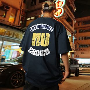 体恤男女2025夏新款 T恤运动休闲潮牌半袖 复古字母短袖 Nuthink美式