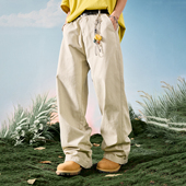 复古潮牌工装 阔腿裤 伐木裤 Nuthink美式 休闲宽松长裤 男2026年春