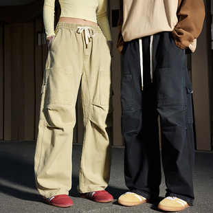 2025新款 Nuthink阔腿工装 松紧抽绳伞兵长裤 多口袋美式 男女 休闲裤