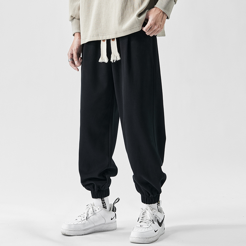 美式街头束脚裤男抽绳裤秋季