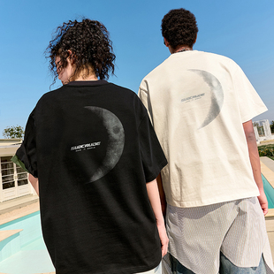 男女新2026年夏 T恤重磅宽松潮流半袖 Nuthink美式 复古潮牌印花短袖