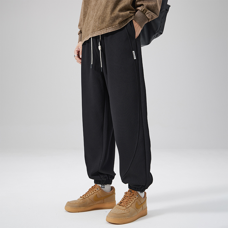 美式街头加绒加厚长裤男潮牌